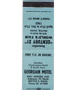 Matchbook Cover Georgian Motel Seattle Washington Washington World Fair ... - £2.99 GBP