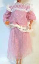 Mattel Barbie THE HEART FAMILY Original Pink &amp; White DRESS Mom 1980s Mother - £7.86 GBP