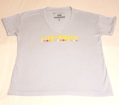 Lite Brite T Shirt Womens Size Small V Neck Blue Retro Nostalgic 70&#39;s 80&#39;s Toys - £6.27 GBP