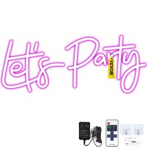 VEVOR Let&#39;s Party Neon Sign, 23&quot;X10&quot; Neon Sign for Wall Decor, Adjustable Bright - $100.69