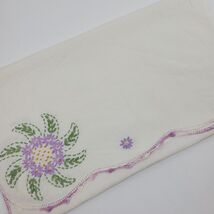 Vintage Embroidery Crochet Table Runner Lavender Pinwheel 38x17" Handmade - $15.00 Vintage Embroidery Crochet Table Runner Lavender Pinwheel 38x17" Handmade - $15.00