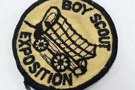 Vintage 1950&#39;s Exposition Wagon Yellow Twill Boy Scout of America Camp Patch - £9.34 GBP