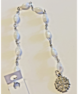 Jerusalem Cross Charm 1 Decade Rosary Bracelet,New from Bethlehem # HLYL... - $237.28 MXN