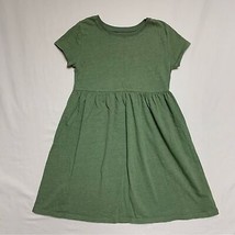 Olive Green Fit &amp; Flare Dress Girls 5 Sun Dress Old Navy Preppy SUmmer  - $10.89