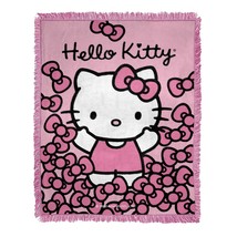 Hello Kitty Woven Jacquard Throw Blanket, 46&quot; X 60&quot;, More Bows - $70.99