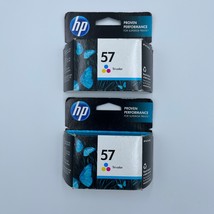 HP Genuine 57 Tri-Color Ink Cartridges OEM Warranty End 10/15 Sealed NEW - £26.62 GBP