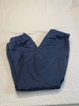 Vintage L.L. Bean Nylon Insulated Rain Pants Full Zip Navy Mens Large Ou... - $17.42