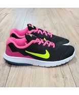 Nike Flex Experience 4 Girls Youth Size 5 Black Pink Running Shoes - $29.69