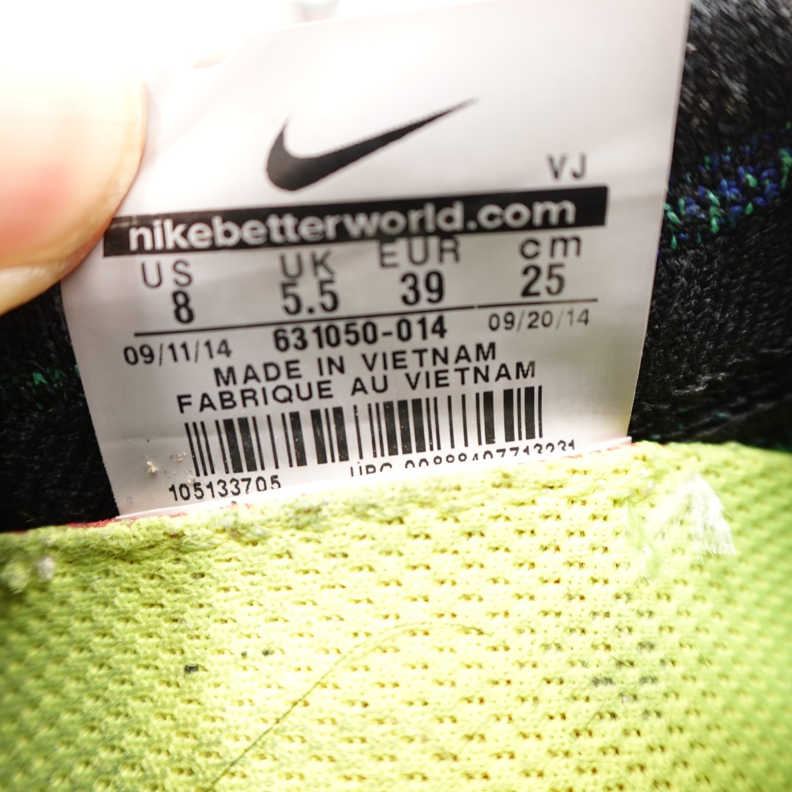 Nike Free 4.0 Flyknit Women's Size 8 Running Shoes Atomic Green Item image 2