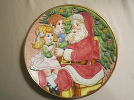 A Visit To Santa Collector Plate Veneto Flair 1982 Christmas Children - £32.04 GBP