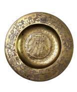 Vintage Chinese Heavy Brass Plate Hand Etched Fish 7&quot; Décor - €57,30 EUR