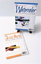 Essentials Watercolor and Artist Pastels Pad With Stand two 5&quot;x7&quot;  Pads - £6.39 GBP