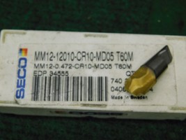 1 SECO Minimaster MM12-0.472-CR10-MD05 T60M Carbide Insert - $28.46
