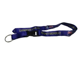 32&quot; Montserrat Country Flag Lanyard with Detachable Key Ring - £6.29 GBP
