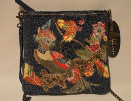 Mary Frances &quot;Borneo&quot; Beaded Tropical Parrot Bird Crossbody Handbag Purse NWT - £155.33 GBP