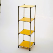 Korean Yellow 4-Tier Heavy Duty Stainless Steel Storage Shelf 100lb/Shelf - $63.99