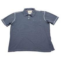 Weatherproof Vintage Shirt Mens L Blue Chest Button Short Sleeve Collared Top - £14.73 GBP