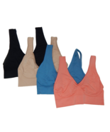 Rhonda Shear 4‑Pack Original Ahh Nylon Bra M (Medium) Beige, Black, Salm... - $41.83 CAD