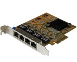 StarTech.com 4 Port PCIe Network Card - Standard Profile - RJ45 Port - R... - £168.37 GBP