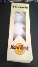 Sleeve of 3 Pinnacle "Hard Rock Cafe" Cut Proof 332 (#4) Golf Balls - $8.90