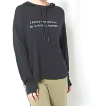 Mind Body Love by Peace Love World Relaxed Hoodie- BLACK, MEDIUM - £20.22 GBP