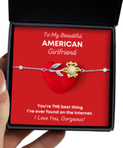 Bracelet Birthday Present For American Girlfriend - Jewelry Sunflower Bracelet  - £40.55 GBP