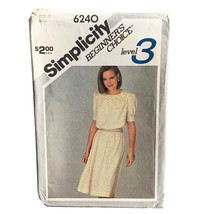 Simplicity 6240 Beginner&#39;s Choice Dress Sewing Pattern Misses Size 12 - ... - $14.84