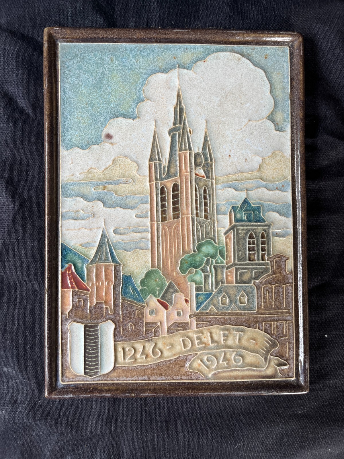 DELFT Porcelaine Cloisonné Carrelage City De DELFT 700 Ans - $149.00