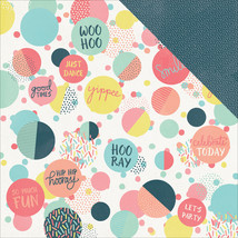 Party Time 12 X 12 Inches Collection Double Sided Paper Confetti - £29.21 GBP