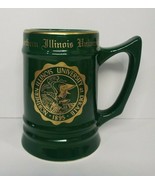 1895 Northern Illinois University Stein Beer Mug Forest Green Gold - $21.57