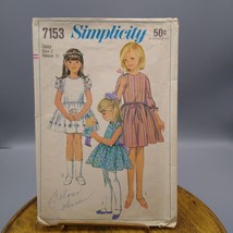 Vintage Sewing PATTERN Simplicity 7153, Child Girl Dresses 1967, Size 2 - $10.70