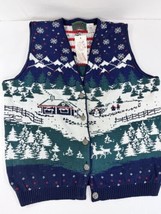 Northern Reflections Parkhurst Sweater Vest XL Winter Scene New Tags - £29.72 GBP