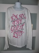 P.S. Aeropostale White LS I&#39;m On the Guest List Shirt Size XL (14) Girl&#39;s - €8,64 EUR