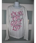 P.S. Aeropostale White LS I&#39;m On the Guest List Shirt Size XL (14) Girl&#39;s - $183.10 MXN