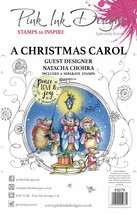 A Christmas Carol A5 Clear Stamp Set Pink Ink Designs Natacha Chohra Mouse Mice - £12.78 GBP