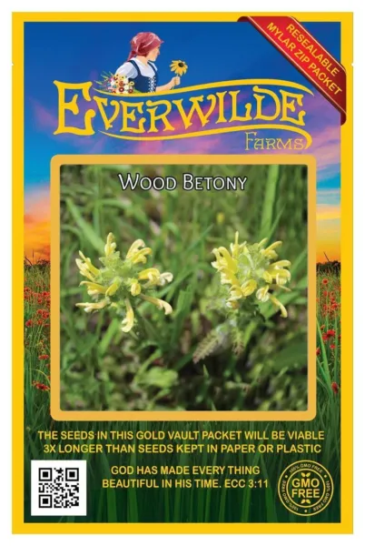 150 Wood Betony Wildflower Seeds - Everwilde Farms Mylar Seed Packet - £8.36 GBP