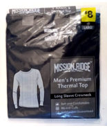 NEW Mission Ridge Mens L Shirt Black Long Sleeve Crewneck Thermal Knit U... - $6.87