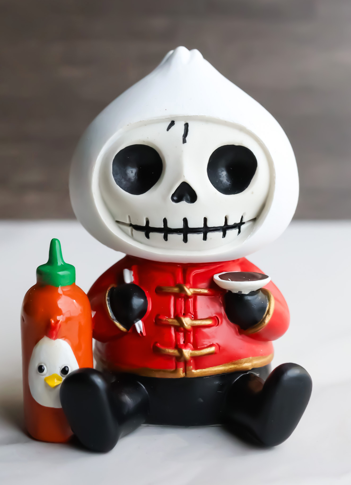 Furrybones Chinese Bao White Steamed Bun With Chili Bottle Furry Bone Fi... - $14.99