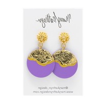 Mary Kathryn Designs women lavender lorelei disc earrings size One Size - $41.58