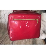 Extra Large Estee Lauder Red Makeup Bag Cosmetic Case Soft Sided Travel Bag - $44.43