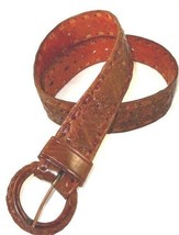 Vintage Belt Handmade Leather Lacing Details 1970S 36 Inch Top Quality - $41.97