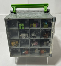 Minecraft Mini Figures Lot Of 12 Plus Collectors Storage Case 2014 - £15.61 GBP