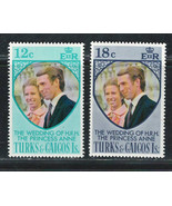 TURKS &amp; GAIGOS Is. MNH 1973 The Wedding of H.R.H Mark Phillips and Princ... - $1.08
