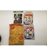 Vintage Embroidery Transfer Lot Simplicity Aunt Martha’s Tri-Chem Hot Iron - $19.75