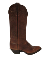 J. Chrisholm BROWN Boot Cowboy Western Leather Pull On Ride Thieves 7 M ... - $105.00