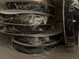 (1) Full Roll DIOR Blue Holiday Ribbon w/Gold Lettering 50 Meter NWT Aut... - $47.74