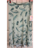 Lularoe M Azure Slinky Fox Knee Length Womens Skirt NEW - $14.85