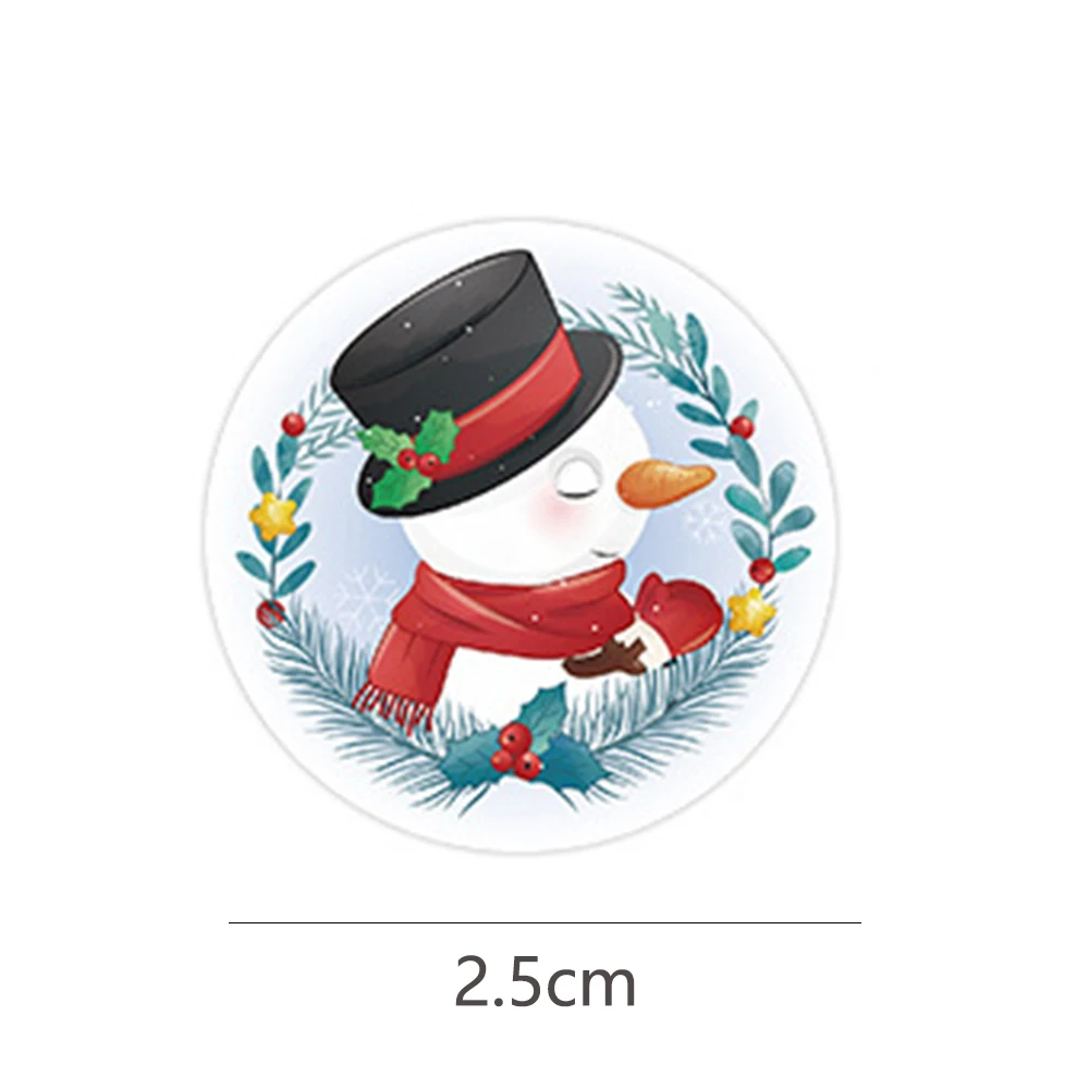 House Home 100-500Pcs Cartoon Merry Christmas Sticker Santa Adhesive Decorative  - £19.75 GBP