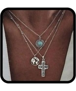 Layered Silver Necklace  - £20.15 GBP