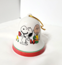 Snoopy Peanuts Vintage Christmas Bell Ornament Woodstock Makes Root Beer Eggnog - £19.61 GBP